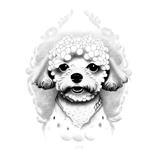 two toy poodle tattoo design idea