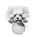 two toy poodle tattoo design idea
