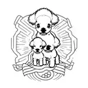 two toy poodle tattoo design idea