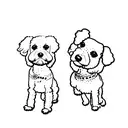 two toy poodle tattoo design idea