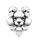two toy poodle tattoo design idea