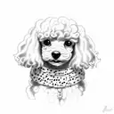 two toy poodle tattoo design idea