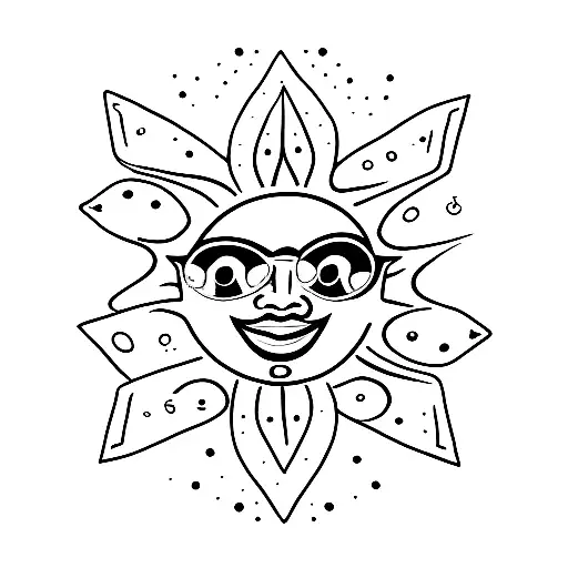 sunshine soul tattoo design idea