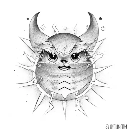 sunshine soul tattoo design idea