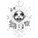 sunshine soul tattoo design idea