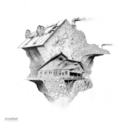 a coal mine  tattoo design idea