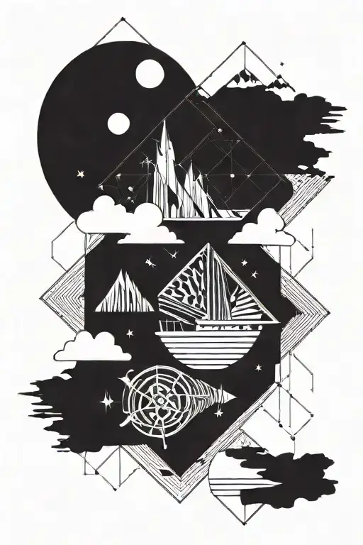voyage tattoo design idea