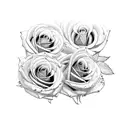 gemini with roses tattoo design idea