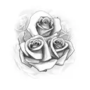 gemini with roses tattoo design idea