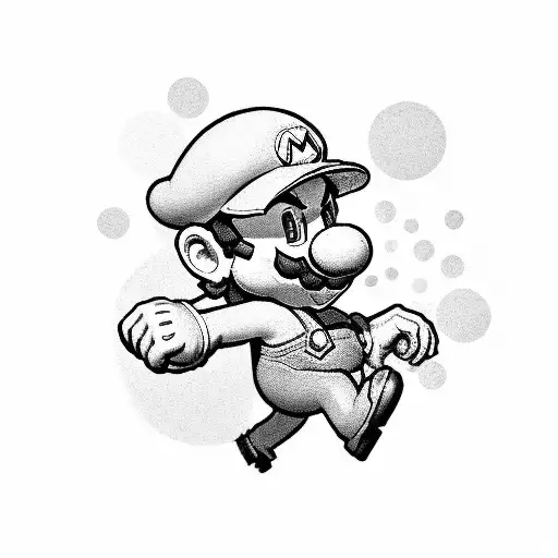 Mario brother tattoo design idea