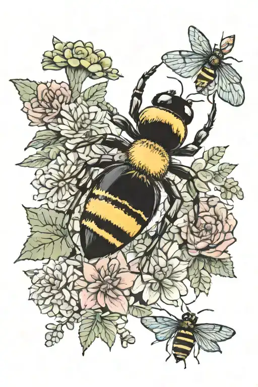 spider, web succulent plants growing, butterfly, big bumble bee, mushroom  tattoo design idea