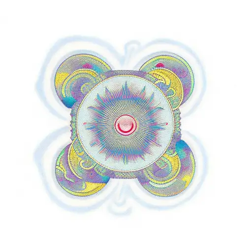 A pattern emminating from a blob that is radiating outward in irregular patterns  tattoo design idea