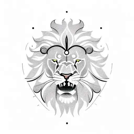A minimalist tattoo of a lion wearing a suit and holding a briefcase, symbolizing the trader's profession tattoo design idea