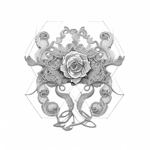 lace bow tattoo design idea