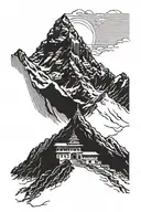 kedarnath temple with mount kailash mountain tattoo tattoo design idea