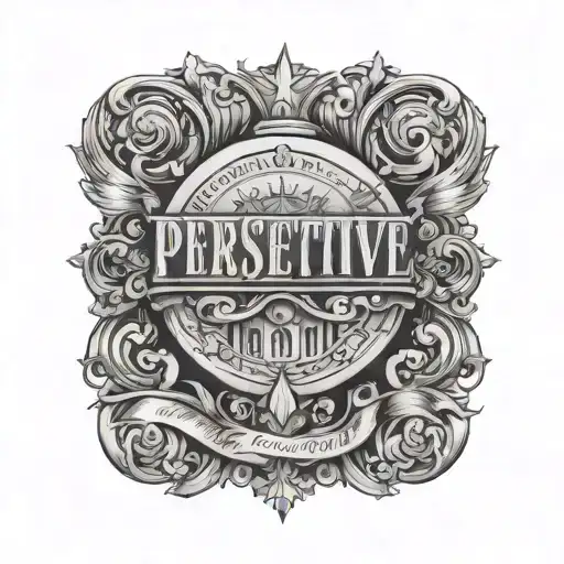 write' perspective' tattoo design idea