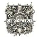 write' perspective' tattoo design idea