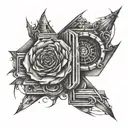 perspective tattoo design idea