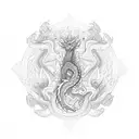 Mandala-inspired dragon tattoo design idea