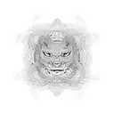 Intricate mandala design with a hidden dragon tattoo design idea