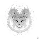 Intricate mandala design with a hidden dragon tattoo design idea