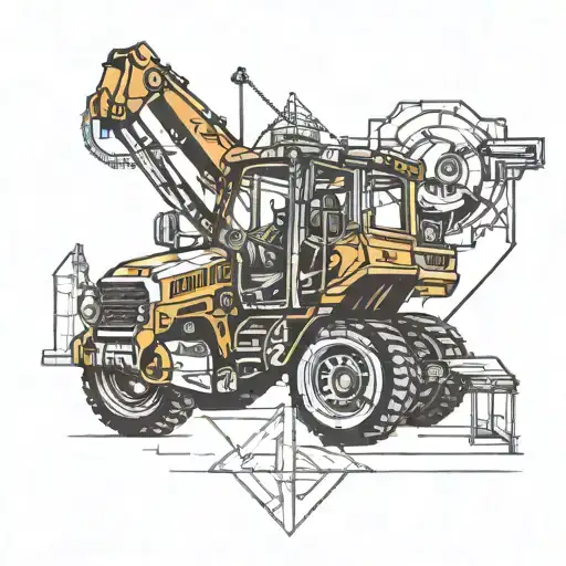 construction tattoo design idea