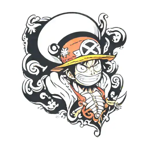 one piece anime tattoo design idea