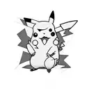 kawaii  Pikachu  tattoo design idea