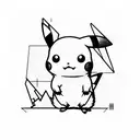 kawaii  Pikachu  tattoo design idea