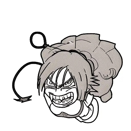 dragon ball z, one piece, hunter x hunter, attack on titan, demon slayer, jujustu kaisen, tattoo design idea