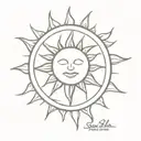 sun, life, hippies tattoo design idea