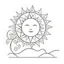 sun, life, hippies tattoo design idea