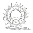 sun, life, hippies tattoo design idea