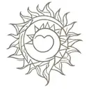 sun, life, hippies tattoo design idea