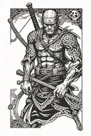 one pise zoro agressive tattoo design idea