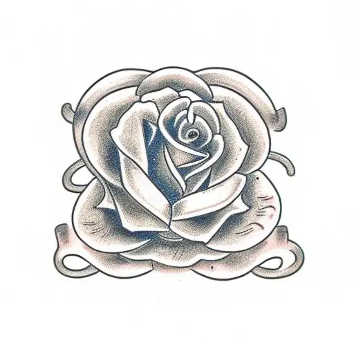 snake whit roses tattoo design idea