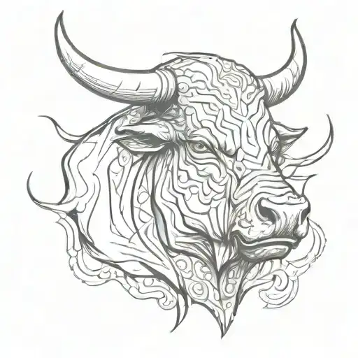 BULL HEAD tattoo design idea
