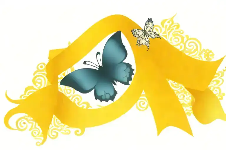 Gothic chic bows, lace pattern, ribbons, jewels tattoo design idea