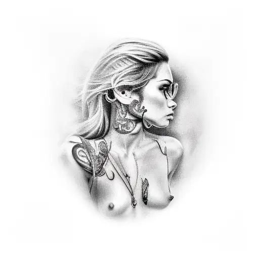 Chrome manequinn tattoo design idea