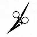 Vintage Scissors tattoo design idea