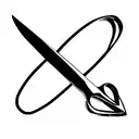 Vintage Scissors tattoo design idea