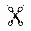 Vintage Scissors tattoo design idea