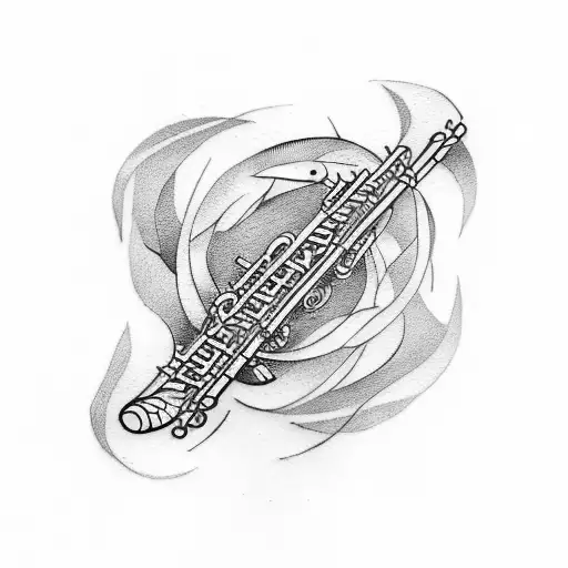 flute tattoo tattoo design idea