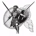 **Roman Soldier with a Shield**: Picture a Roman warrior holding a shield inscribed with the verse or a part of it, suc tattoo design idea