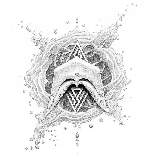 water depicting the strength and resiliance of water with the calming and peaceful element as well tattoo design idea