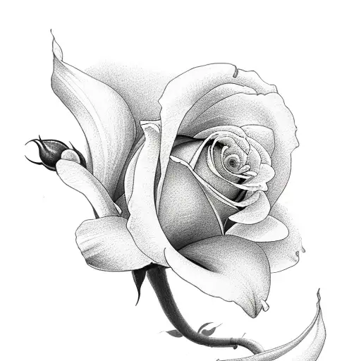 Roses and Lilys with the word "Summers" tattoo design idea