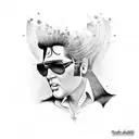 elvis tattoo design idea