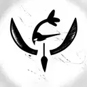 axe with bird tattoo design idea