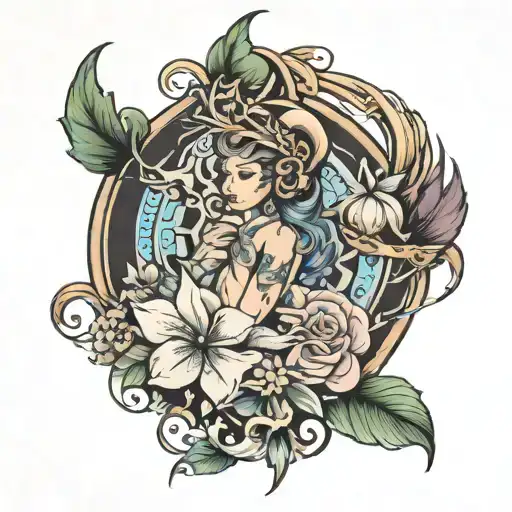 divine health wealth abadunce  tattoo design idea