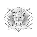 Chef knife tattoo design idea